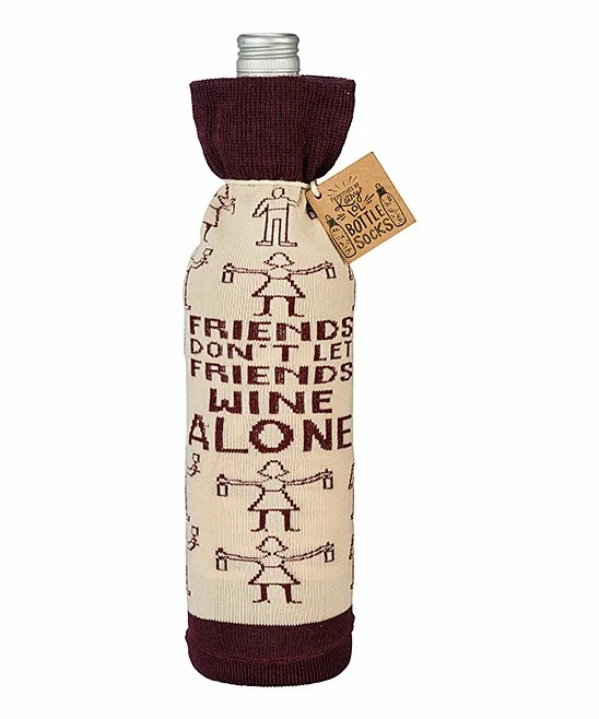 Primitives by Kathy | Cream 'Wine Alone' Bottle Cover