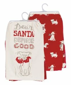 Primitives by Kathy | 'Dear Santa, Define Good' Dish Towel - Set of Two