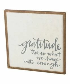 Primitives by Kathy | 'Gratitude' Inset Box Sign