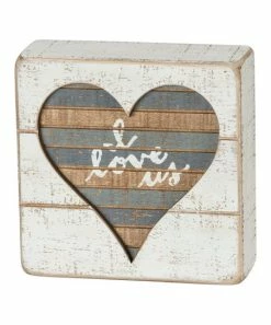 Primitives by Kathy | 'I Love Us' Slat Box Sign