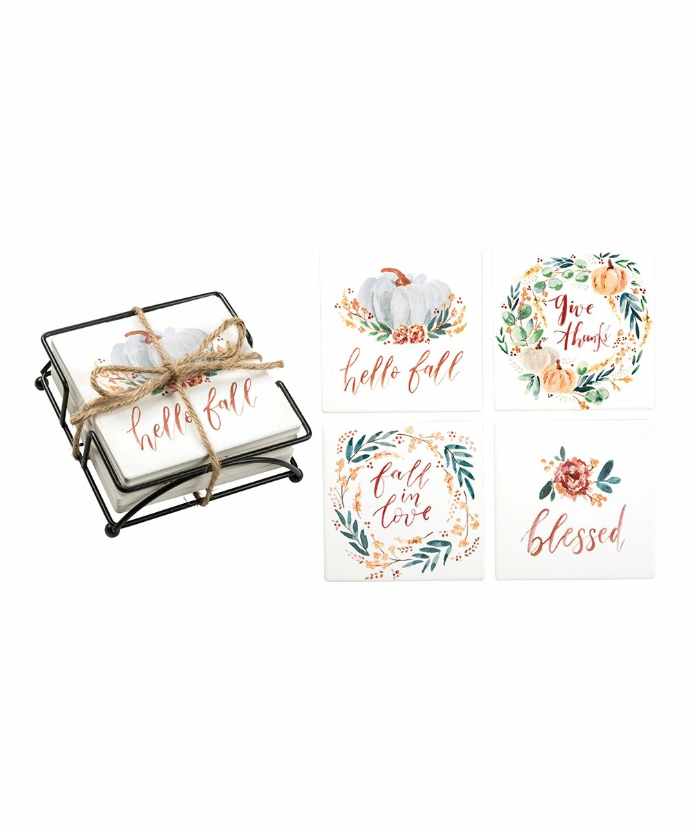 Primitives by Kathy | Fall Blessings Coaster Set - Image 2