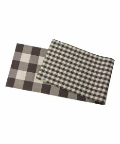 Primitives by Kathy | Gray & Cream Buffalo Check Table Runner