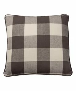 Primitives by Kathy | Gray Plaid Throw Pillow