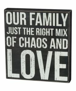 Primitives by Kathy | 'Chaos And Love' Box Sign