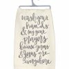 Primitives by Kathy | Cream 'Wash Your Hands & Say Your Prayers' Dishtowel