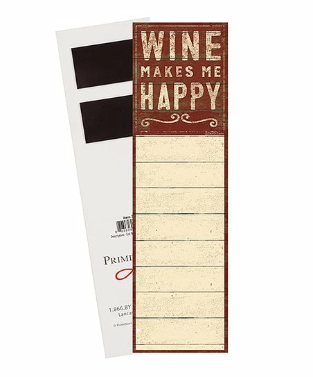 Primitives by Kathy | 'Wine Makes Me Happy' List Notepad