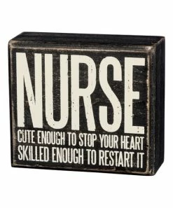 Primitives by Kathy | 'Nurse' Distressed Box Sign