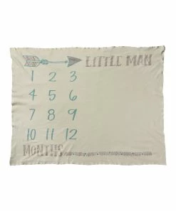 Primitives by Kathy | Gray 'Little Man' Milestone Blanket