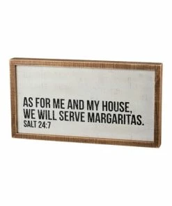 Primitives by Kathy | 'We Will Serve Margaritas' Block Sign