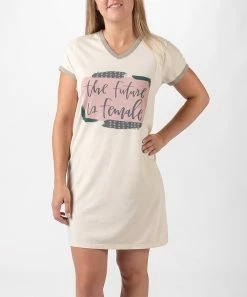 Primitives by Kathy | White 'The Future Is Female' Sleep Dress - Juniors