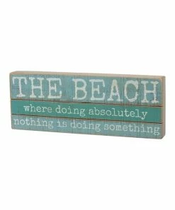 Primitives by Kathy | 'The Beach' Block Sign