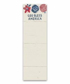 Primitives by Kathy | White 'God Bless America' Magnetic List Pad