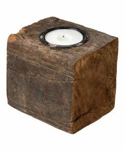 Primitives by Kathy | Wood Block Candle Holder