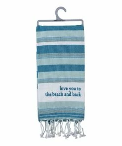 Primitives by Kathy | Blue & White Stripe 'Beach & Back' Tassel Dish Towel
