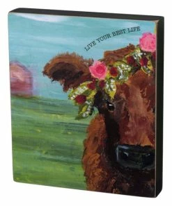 Primitives by Kathy | Green & Blue 'Live Your Best Life' Block Sign