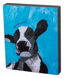 Primitives by Kathy | Blue & Black 'Choose Happy' Block Sign