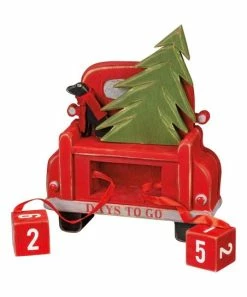 Primitives by Kathy | Red Tree Truck Countdown Décor