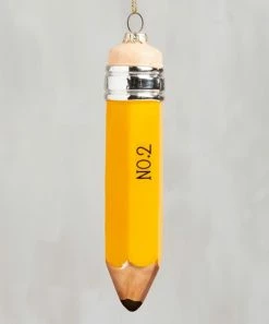 Primitives by Kathy | Yellow Pencil Glass Ornament