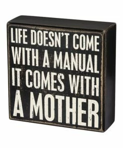 Primitives by Kathy | Black & White 'A Mother' Box Sign