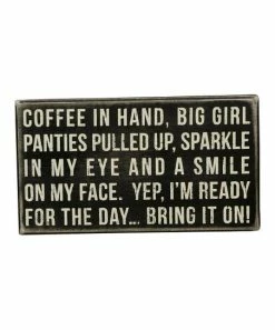 Primitives by Kathy | 'Coffee in Hand' Block Sign