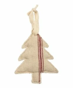Primitives by Kathy | Beige & Red Stripe Tree Ornament