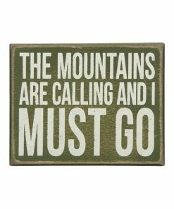 Primitives by Kathy | 'Mountains Are Calling' Block Sign