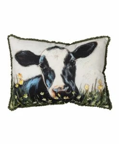 Primitives by Kathy | White Cow Throw Pillow