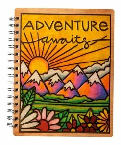 Primitives by Kathy | Tan 'Adventure Awaits' Spiral Notebook