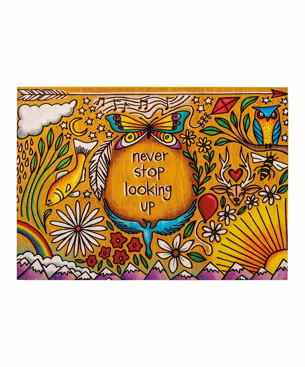 Primitives by Kathy | Yellow & Blue 'Never Stop Looking Up' Sticky Notes Set - Image 2