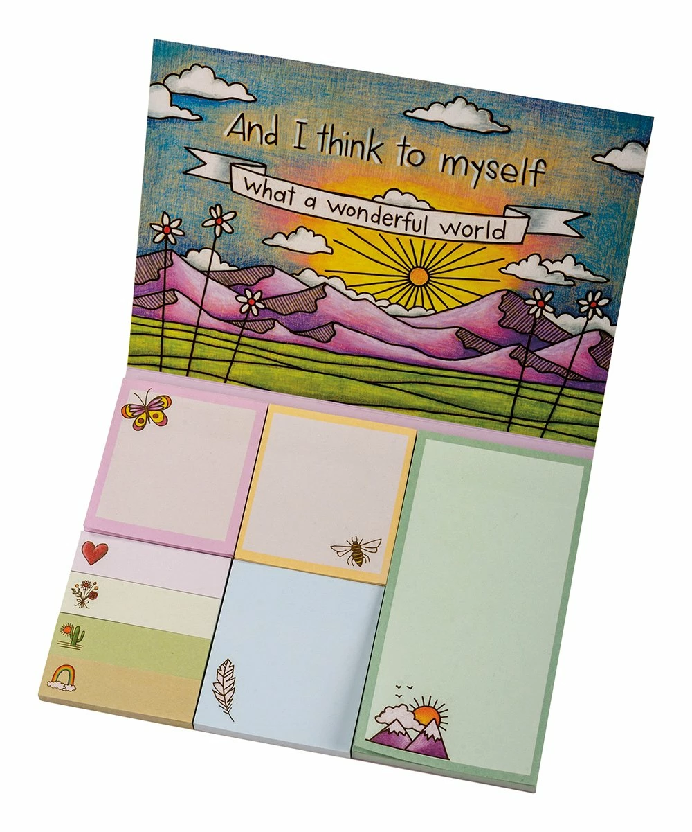 Primitives by Kathy | Yellow & Blue 'Never Stop Looking Up' Sticky Notes Set
