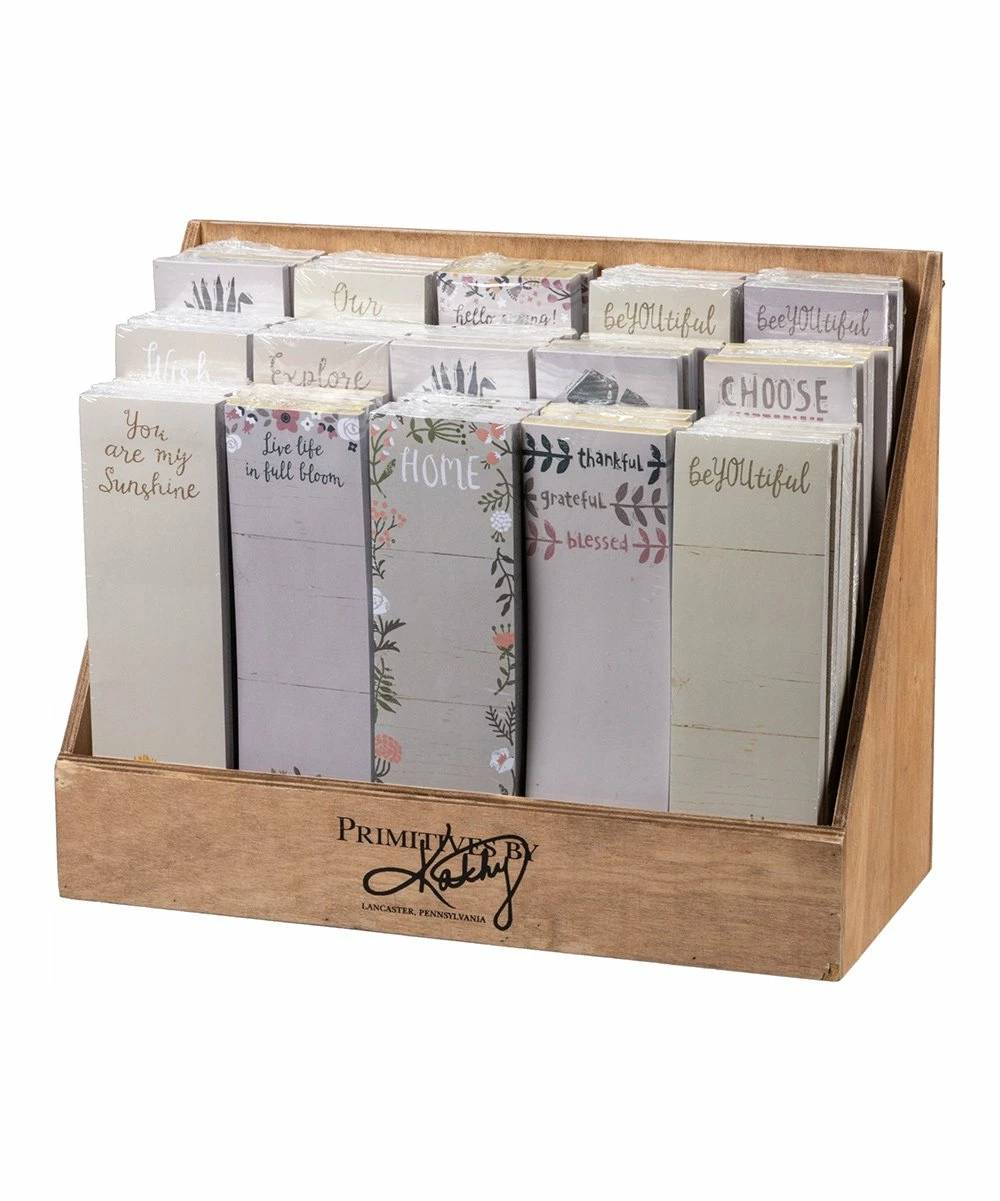 Primitives by Kathy | Natural Brown Wood Desk Organizer - Image 2