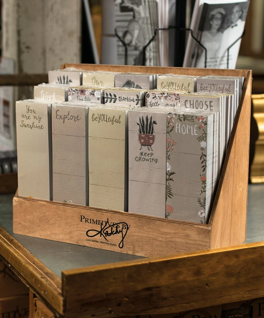 Primitives by Kathy | Natural Brown Wood Desk Organizer - Image 5