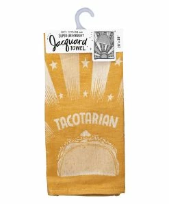 Primitives by Kathy | Yellow 'Tacotarian' Dish Towel