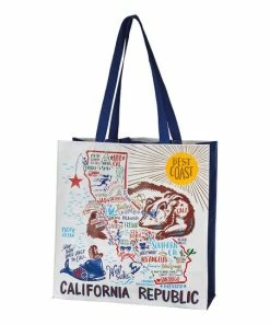 Primitives by Kathy | White & Blue 'California' Tote