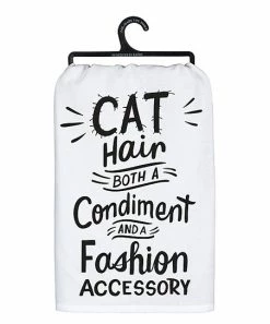 Primitives by Kathy | White 'Cat Hair' Dish Towel