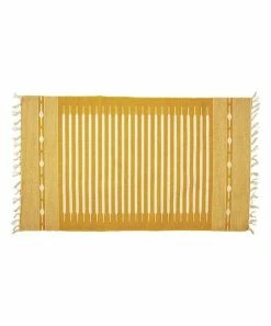 Primitives by Kathy | Saffron Stripe Fringe-Accent Rug