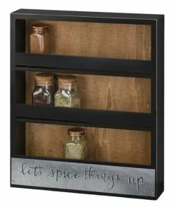 Primitives by Kathy | Black & Brown 'Let's Spice Things Up' Spice Rack