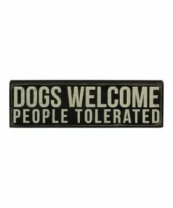 Primitives by Kathy | 'Dogs Welcome' Block Sign