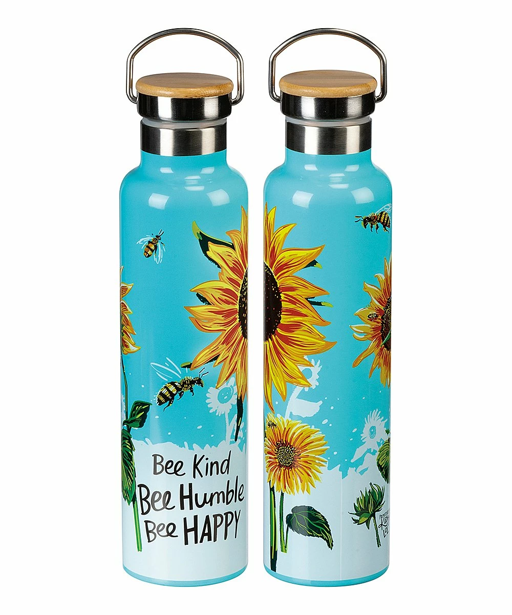 Primitives by Kathy | Blue & Yellow 'Bee Kind' 25-Oz. Water Bottle - Image 2