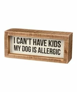 Primitives by Kathy | Brown 'Dog Is Allergic' Block Sign