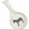 Primitives by Kathy | Black & White Zebra Stoneware Spoon Rest