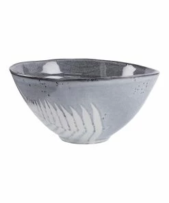 Primitives by Kathy | Gray Botanical Fern Salad Bowl