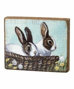 Primitives by Kathy | Bunny Block Sign