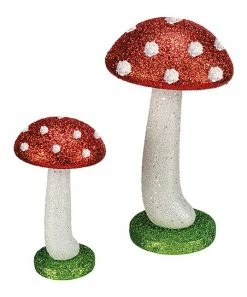 Primitives by Kathy | Red & White Mushroom Décor Set