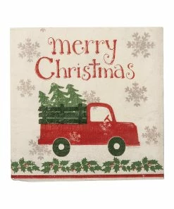 Primitives by Kathy | 'Merry Christmas' Truck & Tree Paper Napkin Set