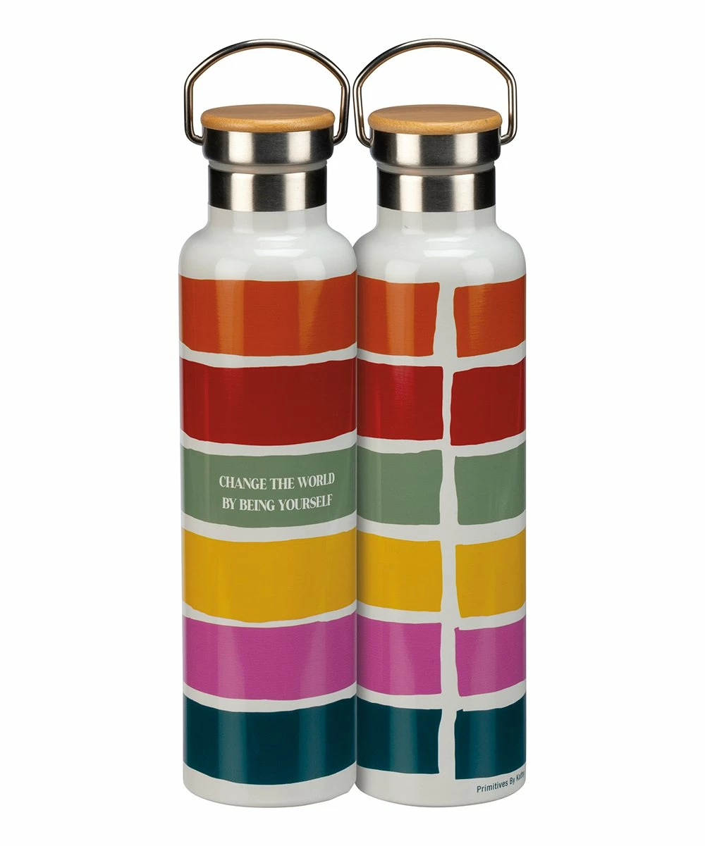 Primitives by Kathy | Jewel-Tone 25-Oz. Color Block 'Being Yourself' Insulated Water Bottle - Image 2