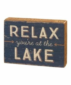 Primitives by Kathy | Blue & Brown 'Relax' Plaque