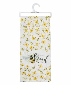 Primitives by Kathy | Yellow & White Bee 'Kind' Dish Towel