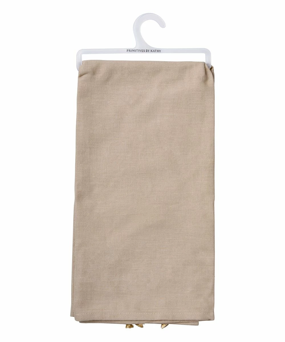 Primitives by Kathy | Beige & Yellow 'Beelieve' Bee Dish Towel - Image 3