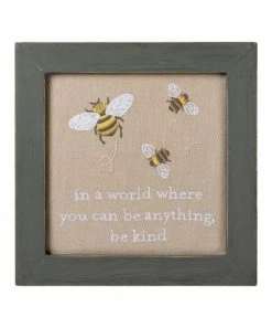 Primitives by Kathy | 'Be Kind' Framed Stitched Wall Sign